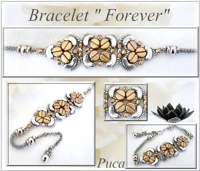 Pattern Puca Bracelet Forever uses Kos Arcos Foc with bead purchase